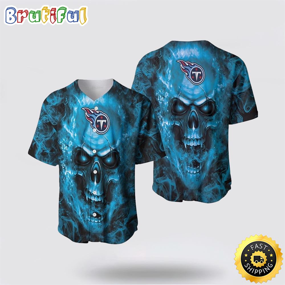 NFL Tennessee Titans Baseball Jersey Skull Unleash Your Team Spirit With Trendy Designs