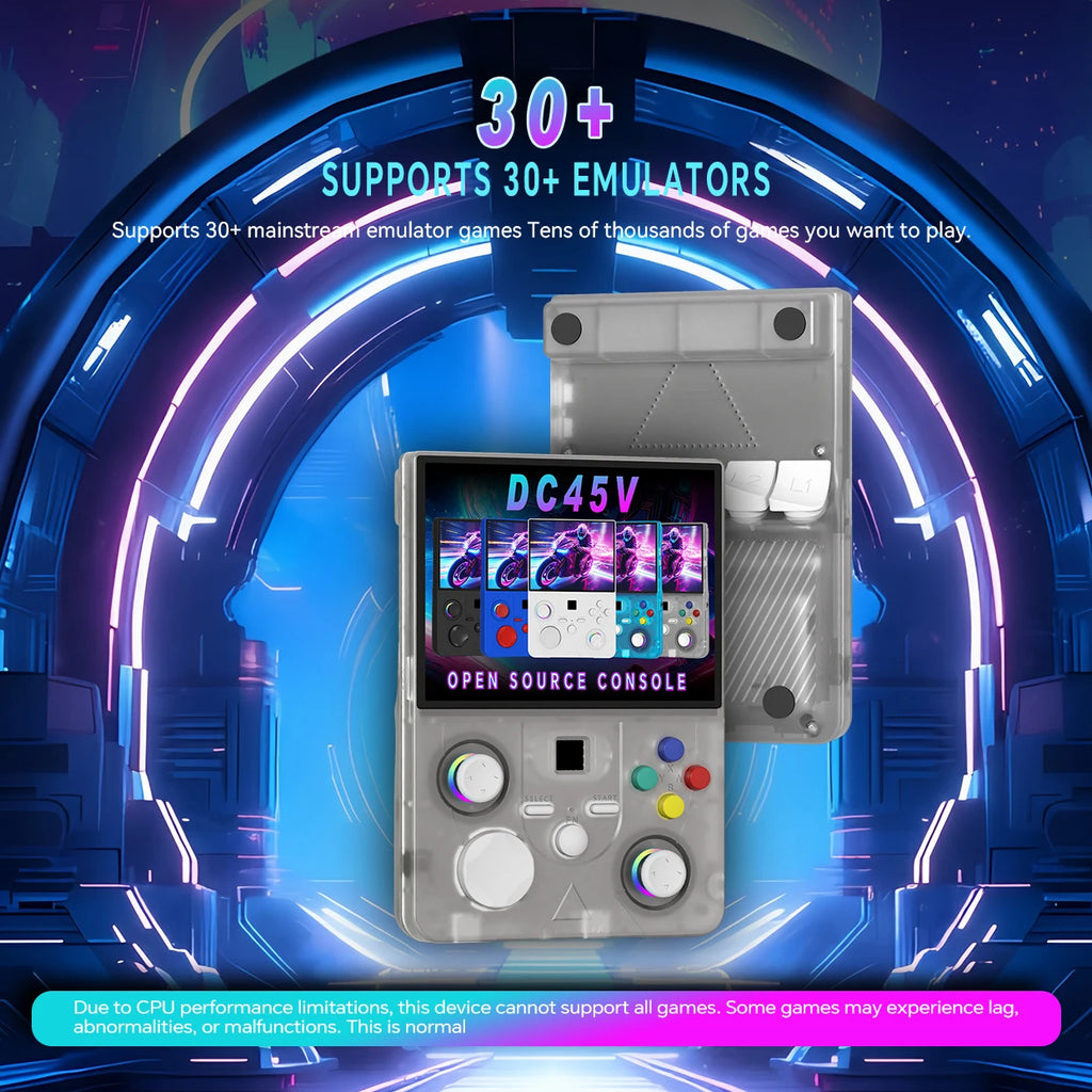Retro Handheld Game Console 4.5" IPS Screen 18000+Games RGB Light 3D Hall Joystick 4000mAh Support WIFI Portable Game Console