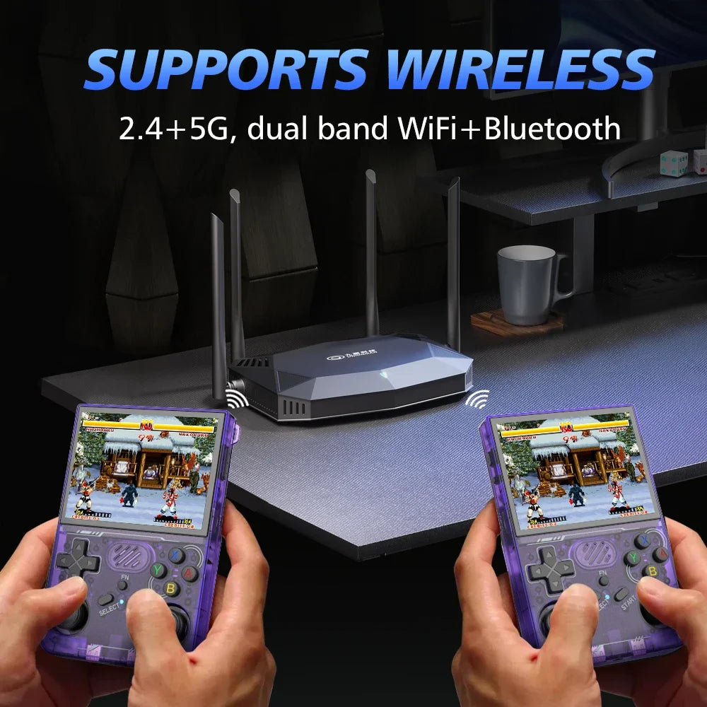 FLLAPT 128G R36XX Retro Handheld Game Console 3.5 Inch IPS Screen New Upgrade Portable with WiFi Online Battle,  Best Gift
