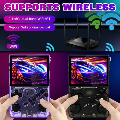FLLAPT 128G R36XX Retro Handheld Game Console 3.5 Inch IPS Screen New Upgrade Portable with WiFi Online Battle,  Best Gift