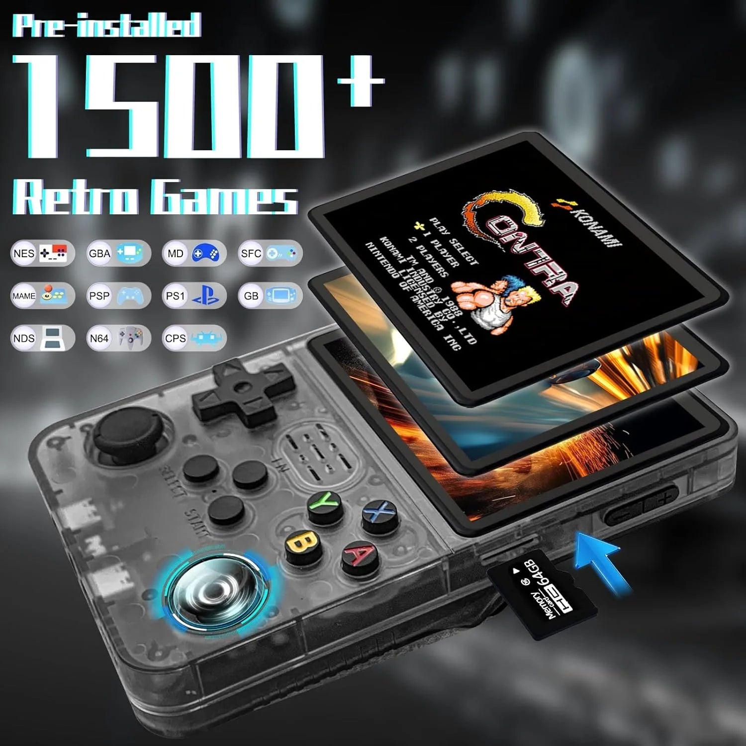 FLLAPT R36S Retro Handheld Video Game Console Linux System 3.5 Inch IPS Screen Portable Pocket Video Player 128GB 64GB Game