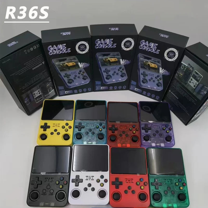FLLAPT R36S Retro Handheld Video Game Console Linux System 3.5 Inch IPS Screen Portable Pocket Video Player 128GB 64GB Game