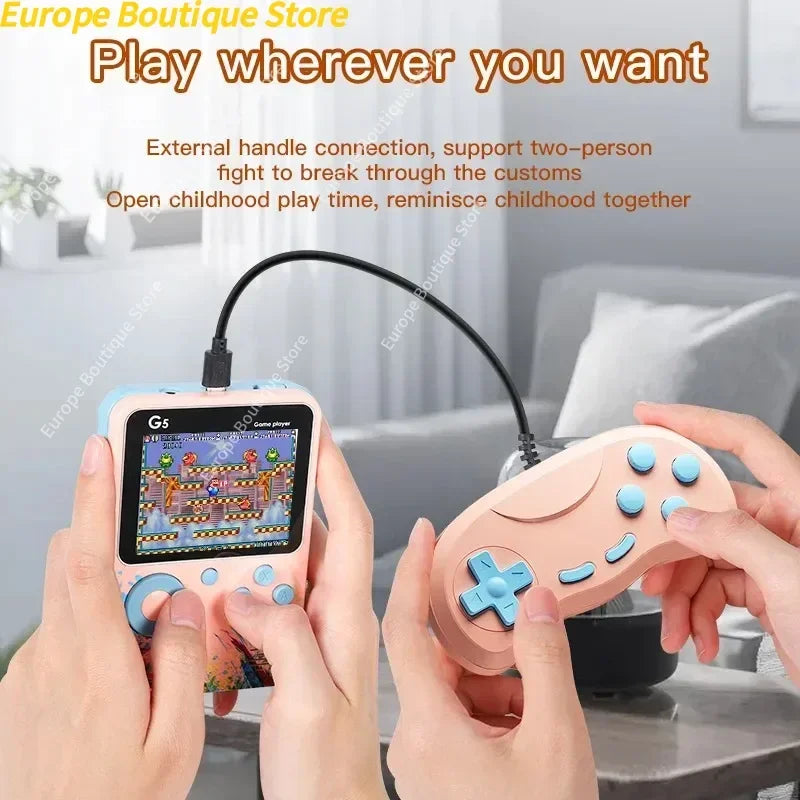 G5 Mini Handheld Console Macaroon Colour Game Players Portable Retro Video Console Children 8 Bit 2.8 Inch Color LCD Screen Game