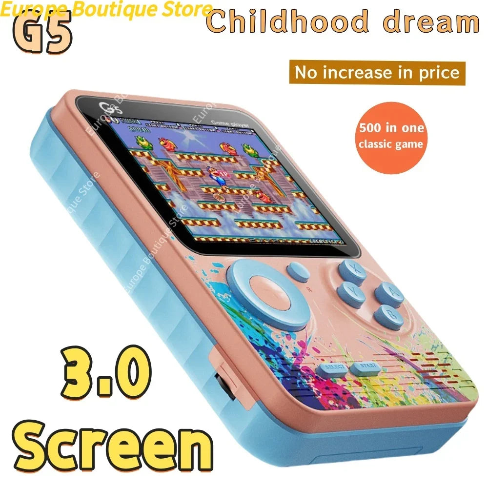 G5 Mini Handheld Console Macaroon Colour Game Players Portable Retro Video Console Children 8 Bit 2.8 Inch Color LCD Screen Game