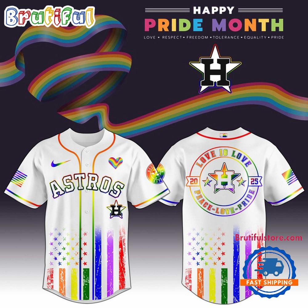 Houston Astros 2025 Happy Pride Month Limited Edition Baseball Jersey