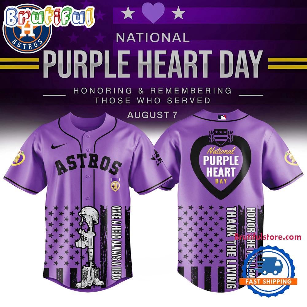 Houston Astros Purple Heart Day Baseball Jersey