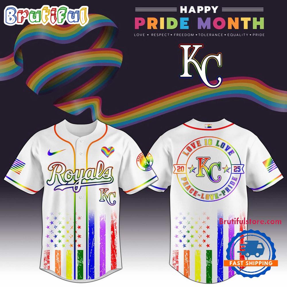 Kansas City Royals 2025 Happy Pride Month Limited Edition Baseball Jersey