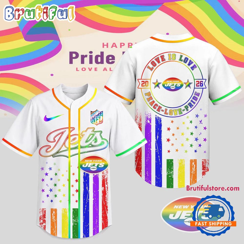 New York Jets 2026 NFL Pride Love Limited Edition Baseball Jersey