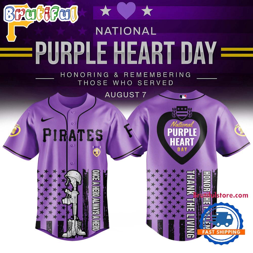 Pittsburgh Pirates Purple Heart Day Baseball Jersey